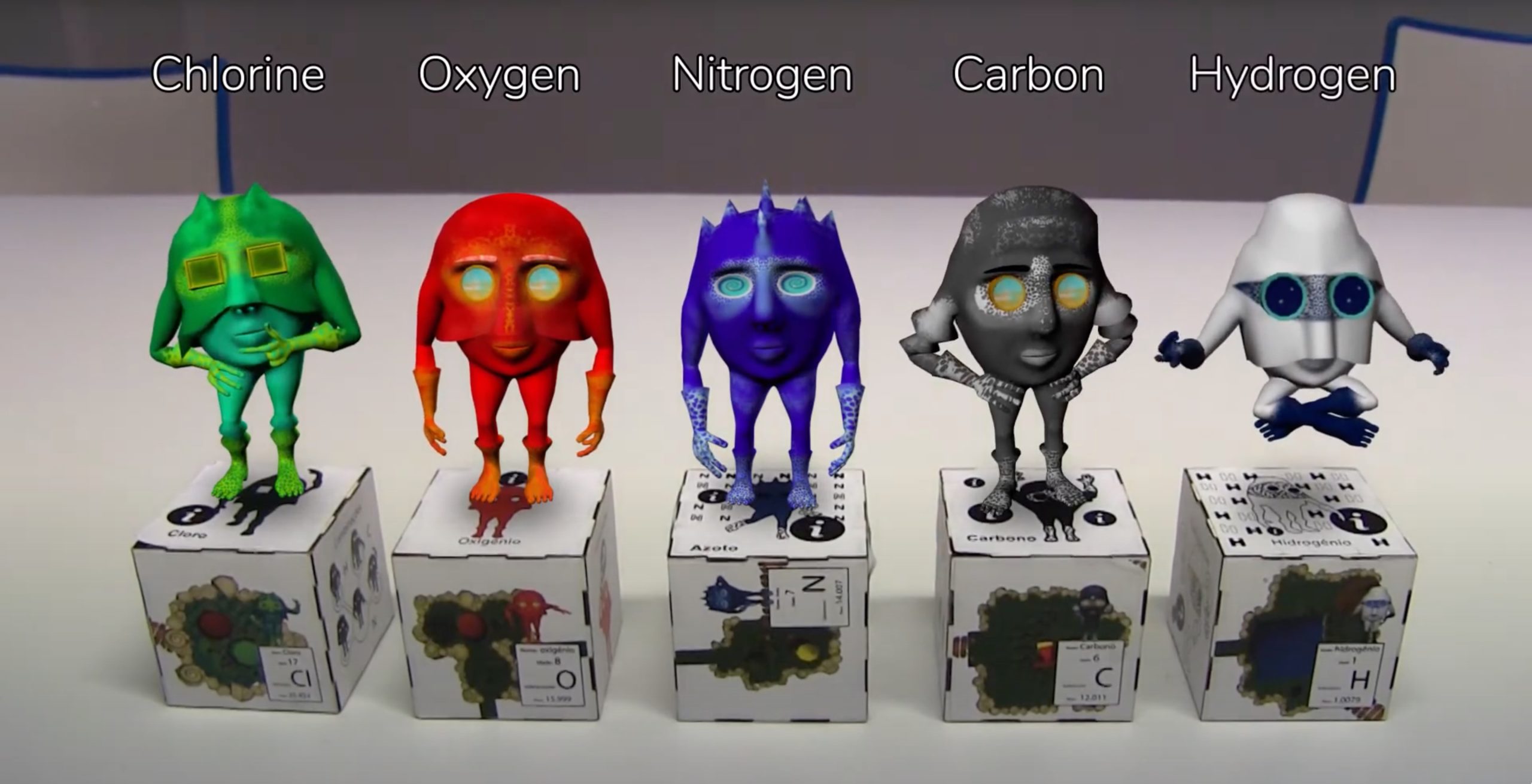 We developed an augmented reality game to teach chemistry