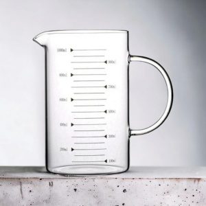 Glass measuring jug